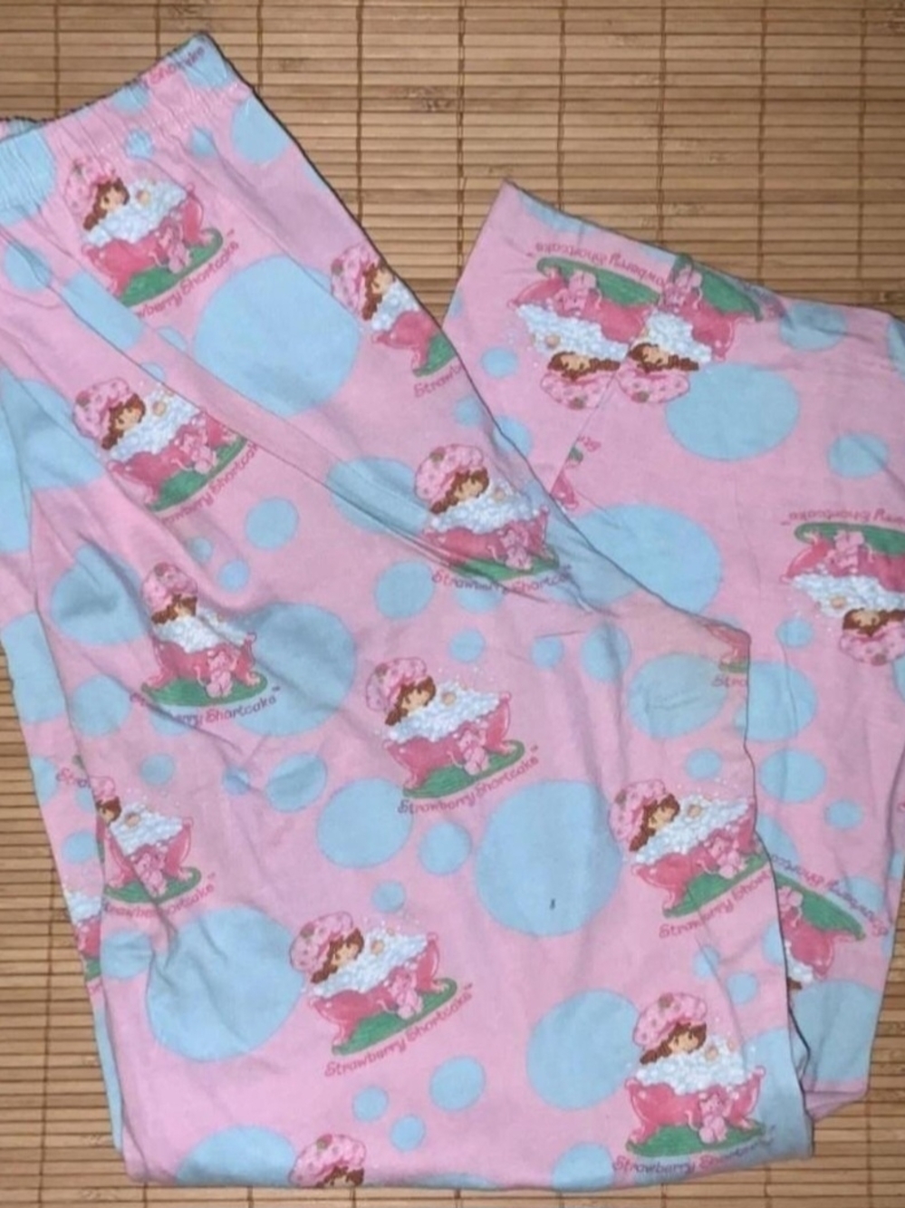 Vintage 2003 Womens trawberry Shortcake Pink Cotton Pajama Pants